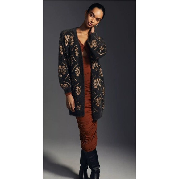 New Maeve Anthropologie Size One Size Fuzzy Cardigan Open Sweater - Picture 1 of 9